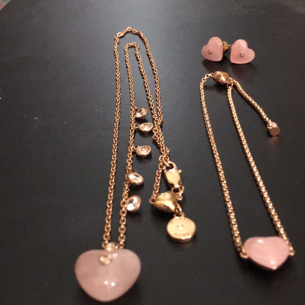 3 pc set. MK earrings, necklace and bracelet.